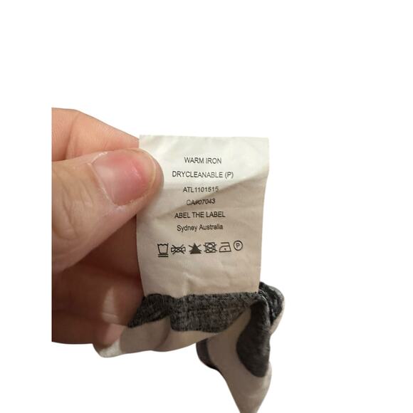 Anthropologie Abel the Label Women's Black White Tiered Jumper Maxi Dress Size M - Picture 4 of 9